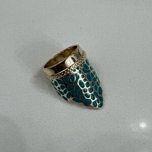 Gold & turquoise Kendra Scott Ring - Size unknown